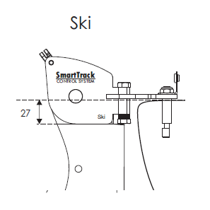 SmartTrack Peräsimen pää Ski