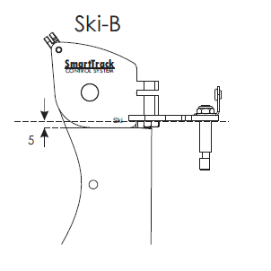 SmartTrack Peräsimen pää Ski, Bottom Mount